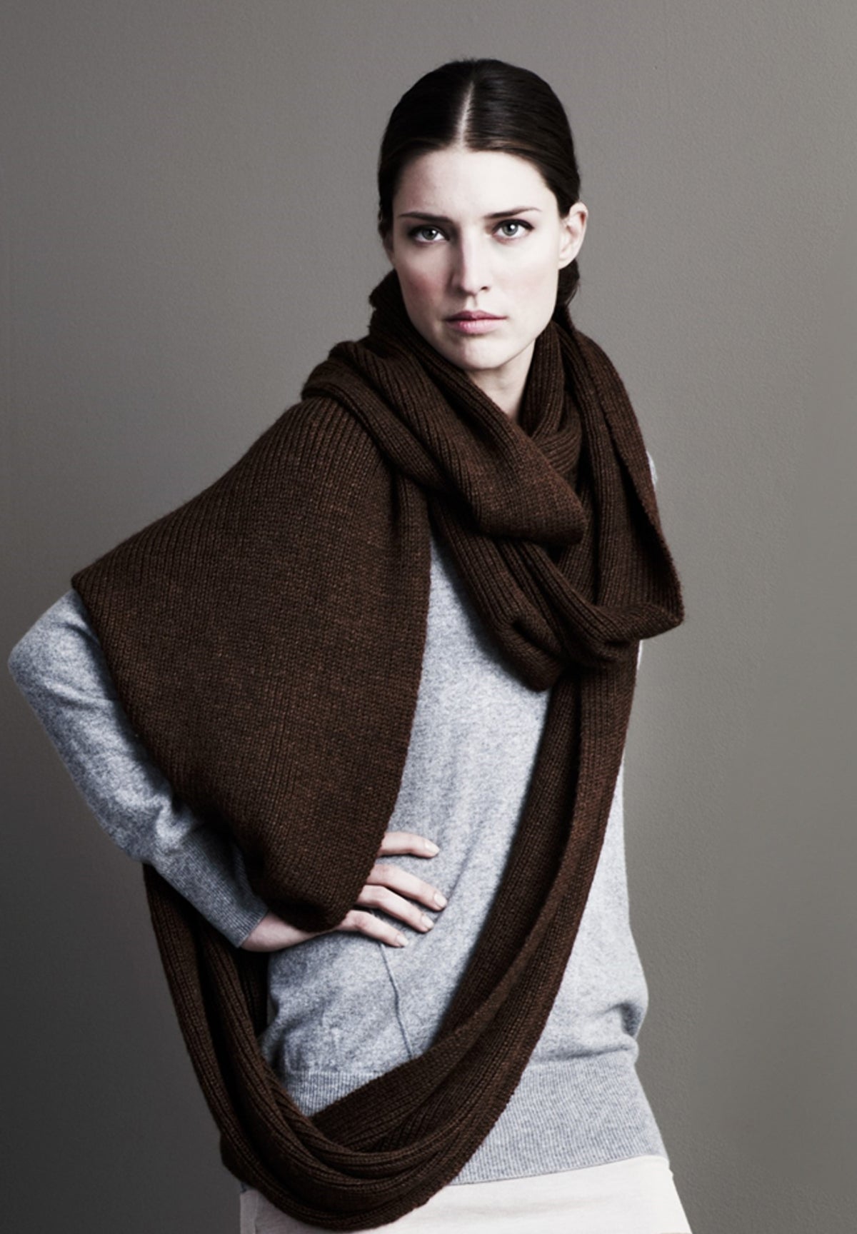 小物 SLV925 Double-Wrap Cashmere Snood Cashmere Double Wrap Snood【taupe】 – PRY