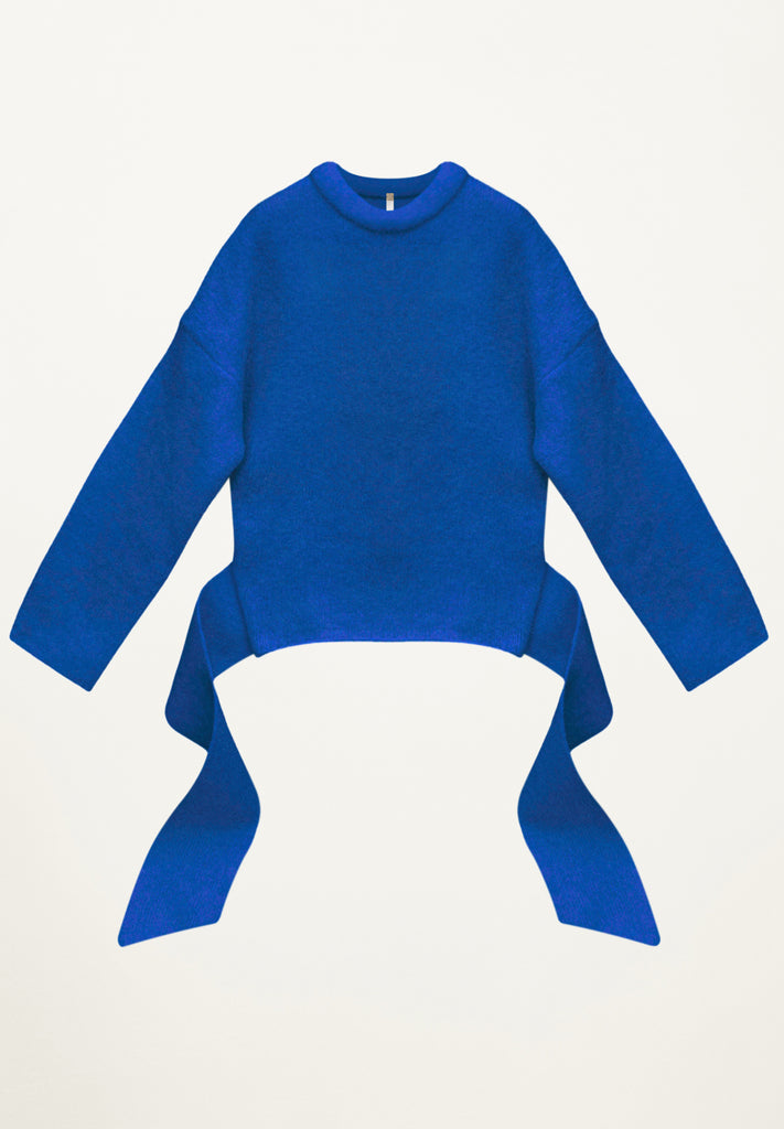 Alex Tie Pullover in Cobalt