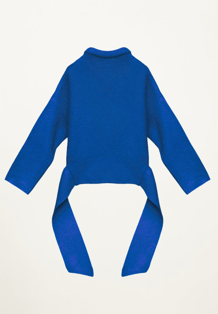 Alex Tie Pullover in Cobalt