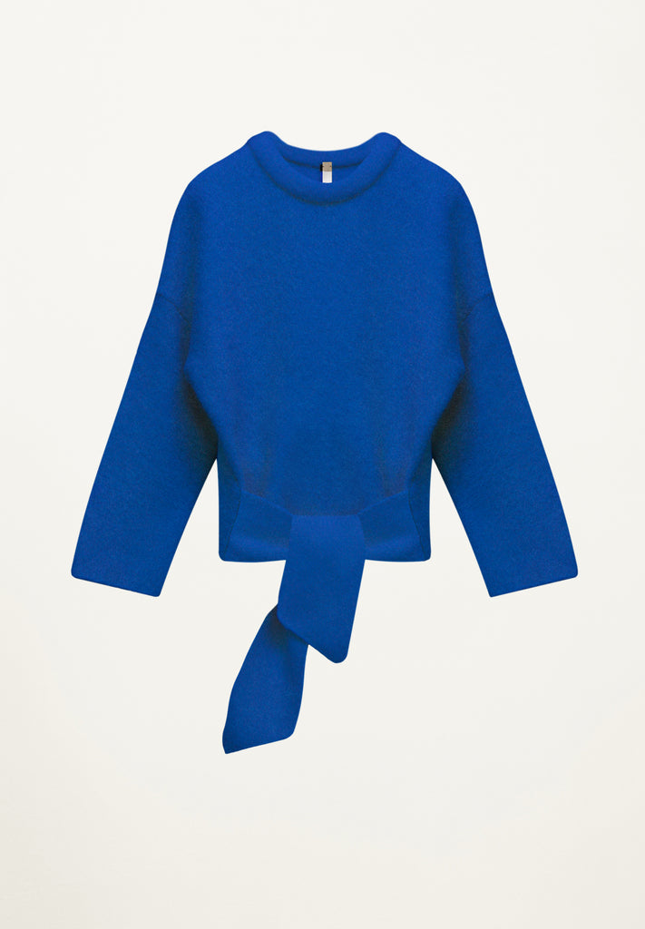 Alex Tie Pullover in Cobalt