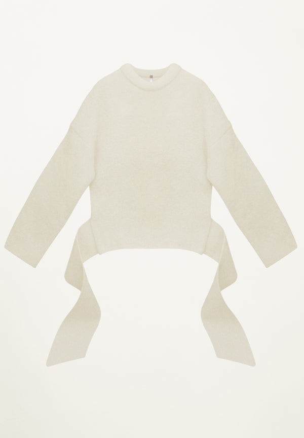Alex Tie Pullover in Cream