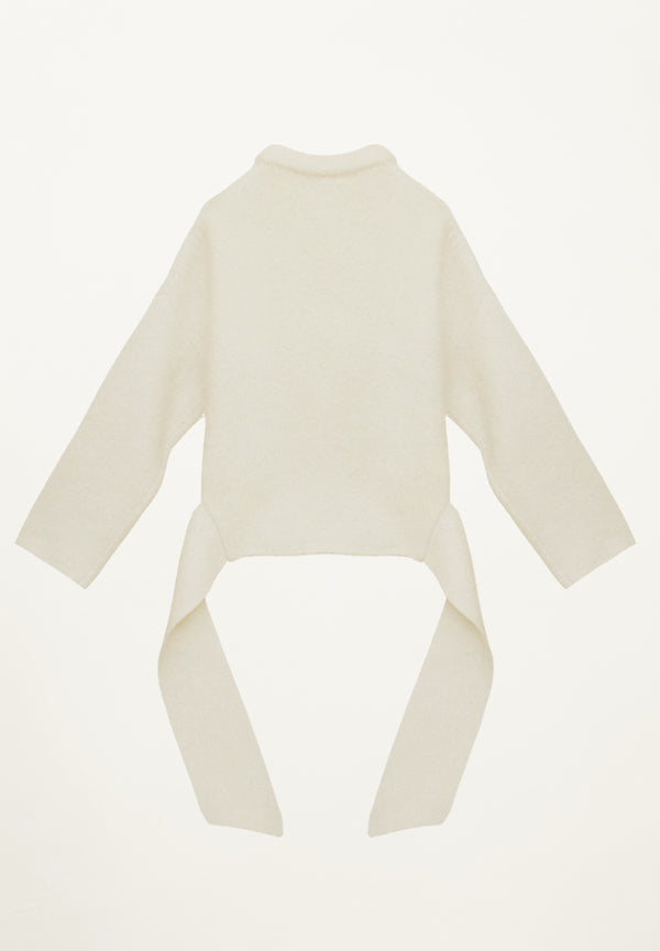 Alex Tie Pullover in Cream