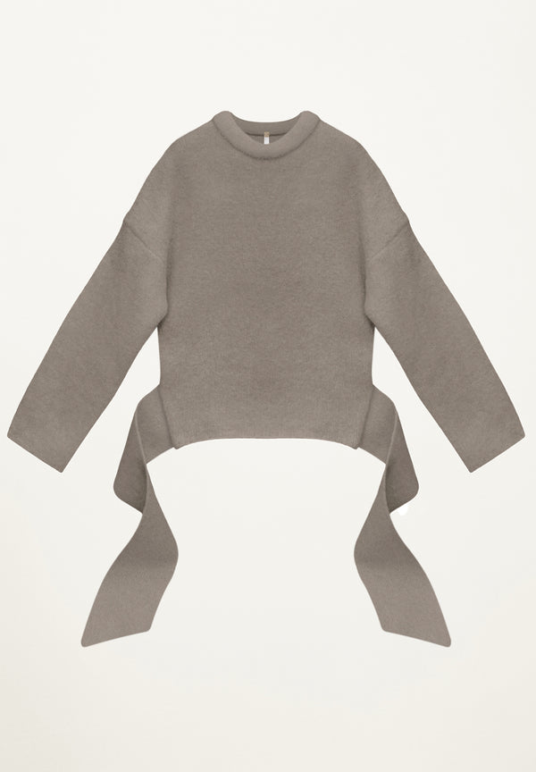 Alex Tie Pullover in Mouse
