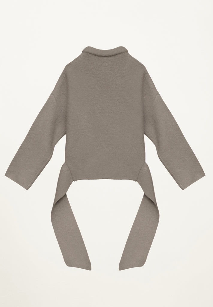 Alex Tie Pullover in Mouse