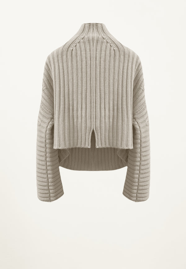 Amelia Ribbed Pullover in Jute