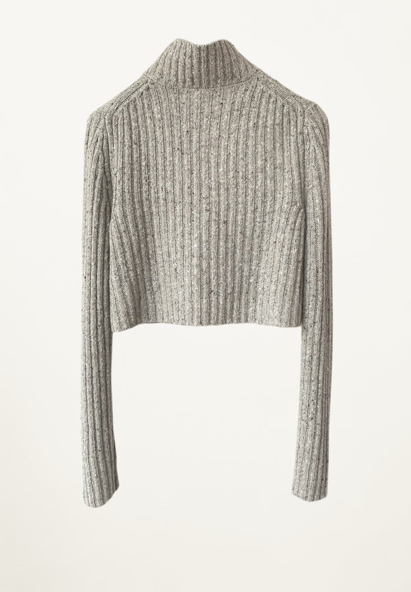 Andie Cropped Pullover in Sand