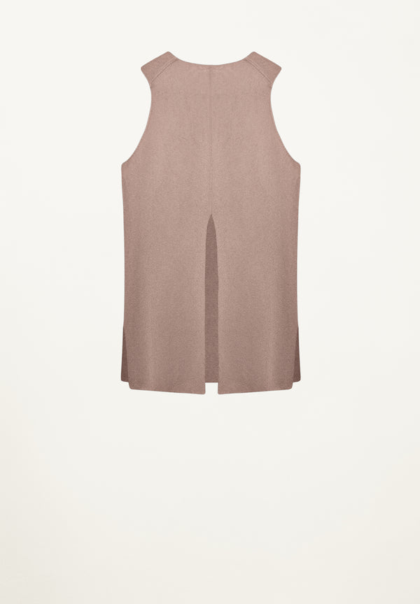 Aurora Split Back Tunic in Blush