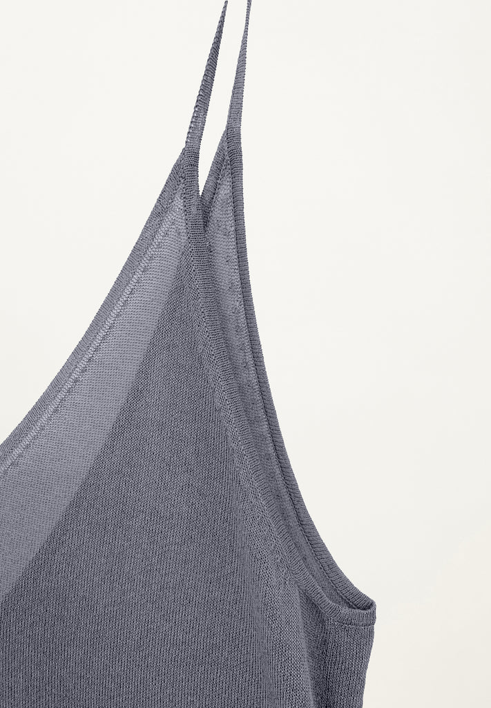 Hi Lo Cami in Slate