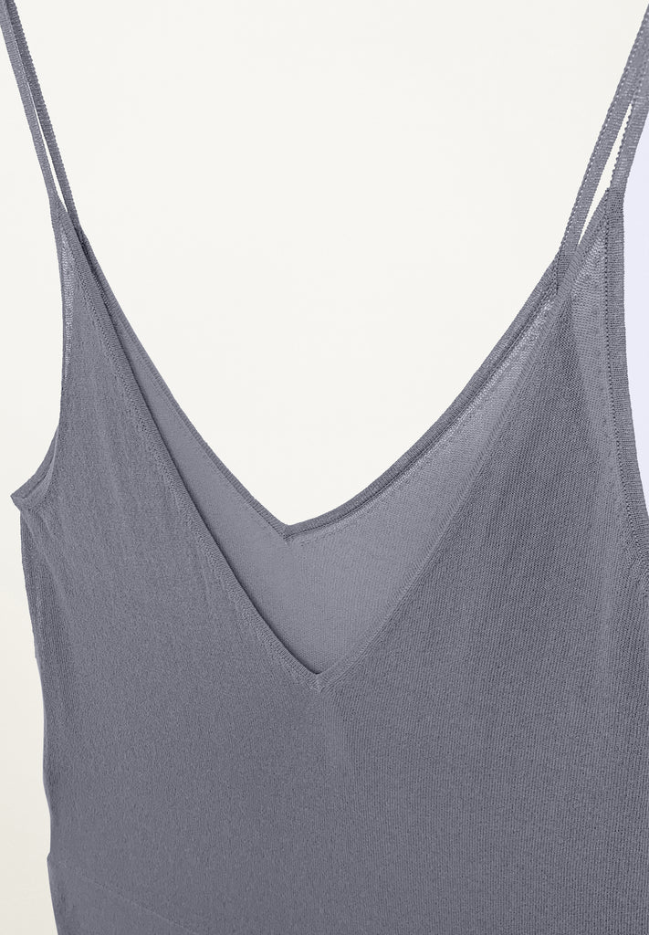 Hi Lo Cami in Slate