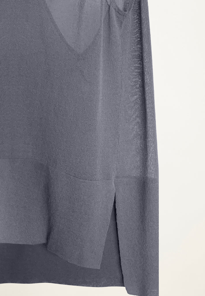 Hi Lo Cami in Slate