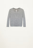 Cashmere Featherweight Crop Top in Heather Grey