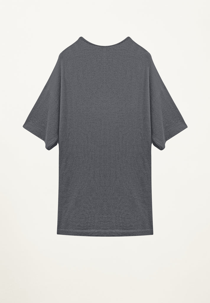 Jeana Cashmere V Neck in Lead