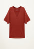 Jeana Cashmere V Neck in Currant