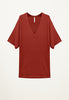 Jeana Cashmere V Neck in Currant
