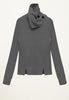 Dani Buttoned Collar Pullover in Charcoal