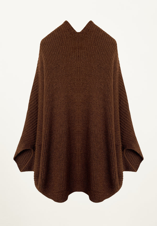 Erte Cape Cardigan in Terracotta