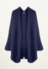 Erte Cape Cardigan in Indigo