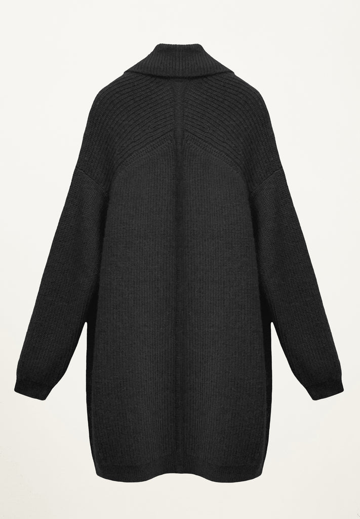 Gio Coat Cardigan in Black