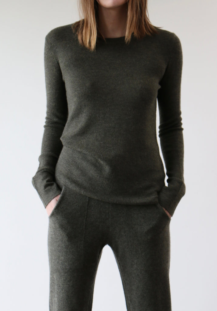 Addison Cashmere Thermal in Army