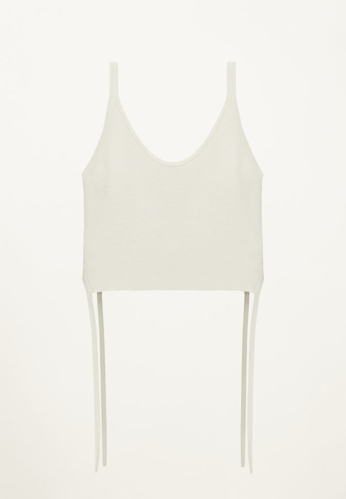 Jules Cashmere Scoop Neck Tank in Cream