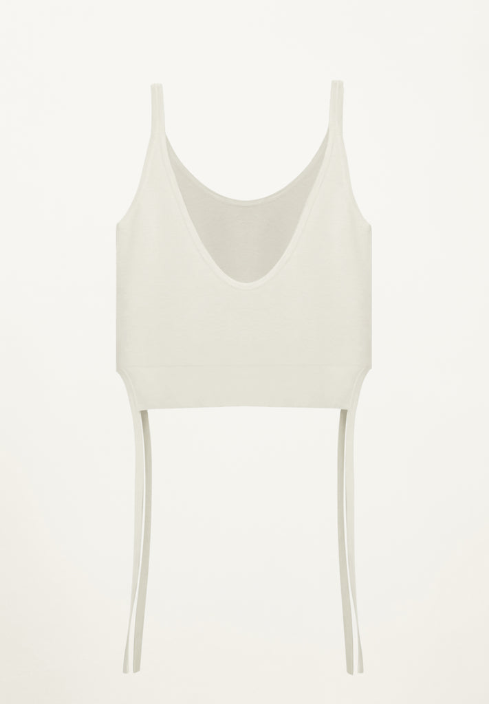 Jules Cashmere Scoop Neck Tank in Cream