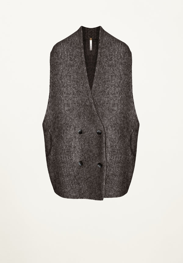 Logan Vest in Dark Brown