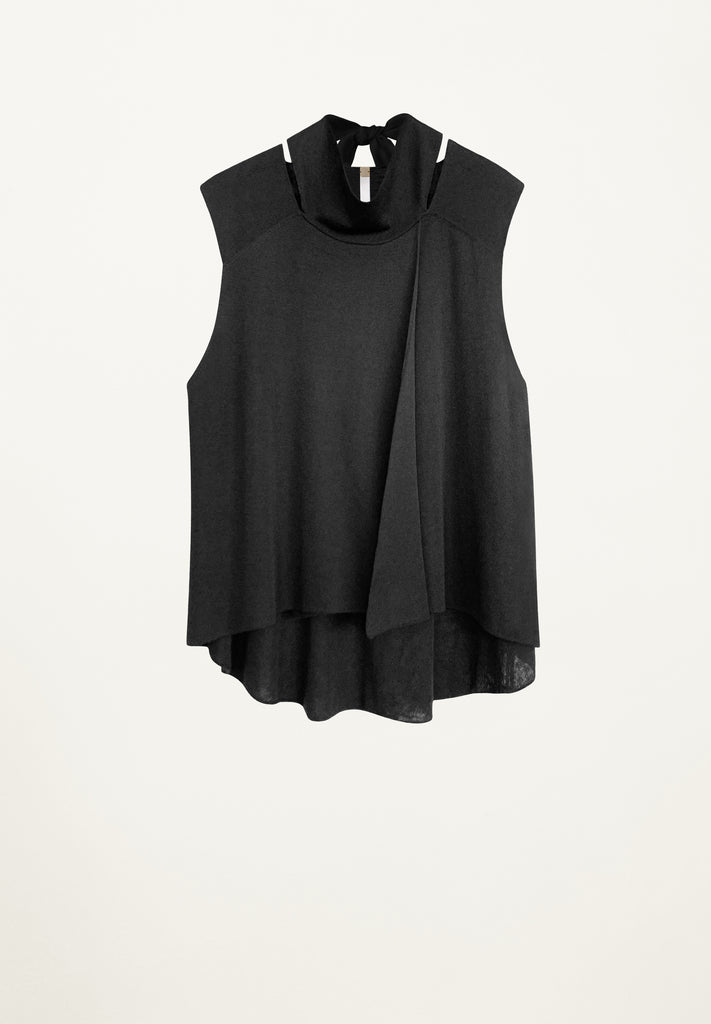 Lucie Sleeveless Blouse in Black