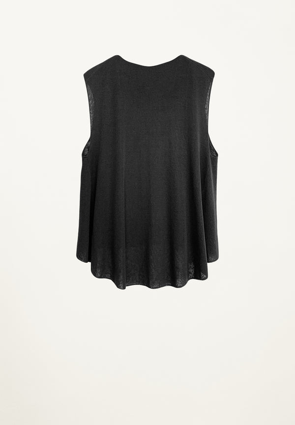 Lucie Sleeveless Blouse in Black