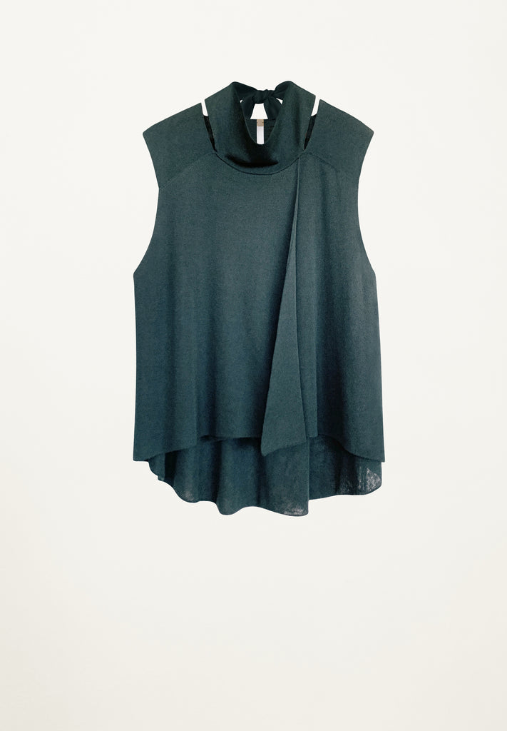 Lucie Sleeveless Blouse in Cypress