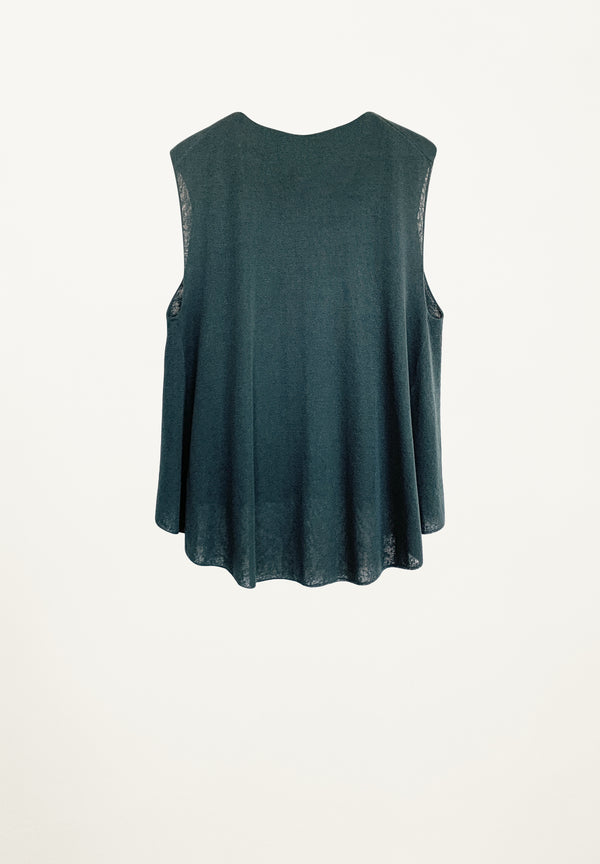 Lucie Sleeveless Blouse in Cypress