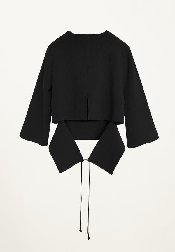 Milano Top with Tie Back in Black