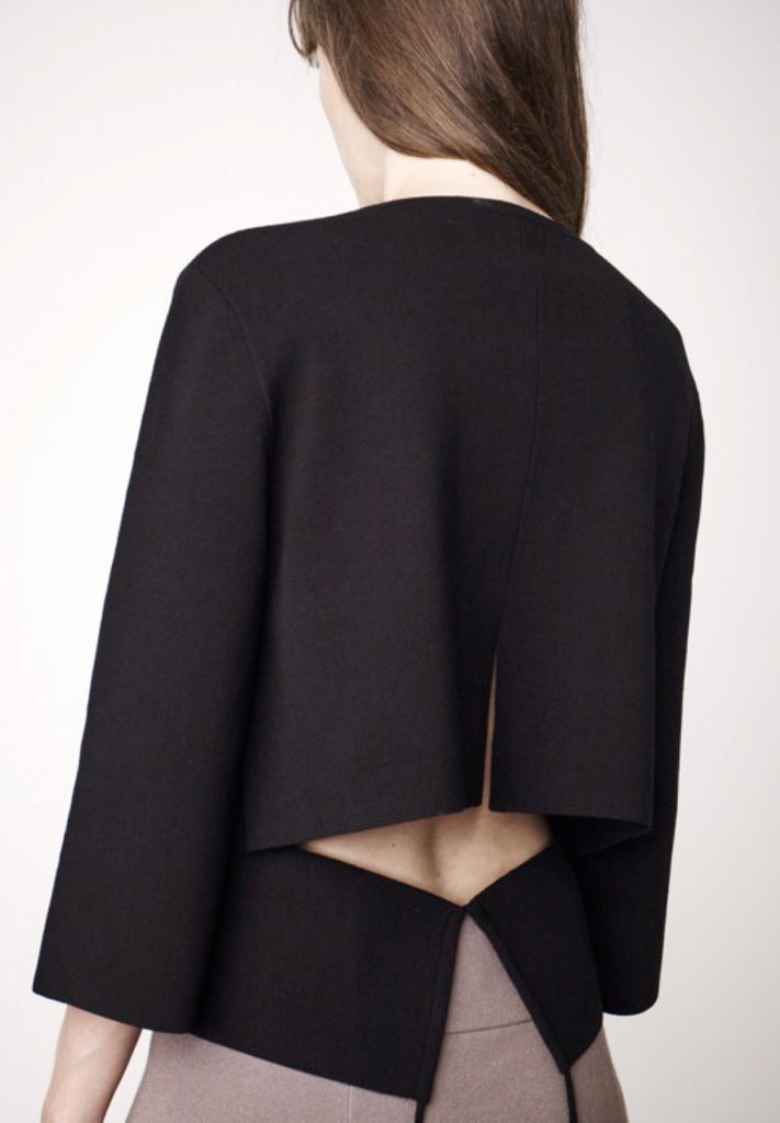Milano Top with Tie Back in Black