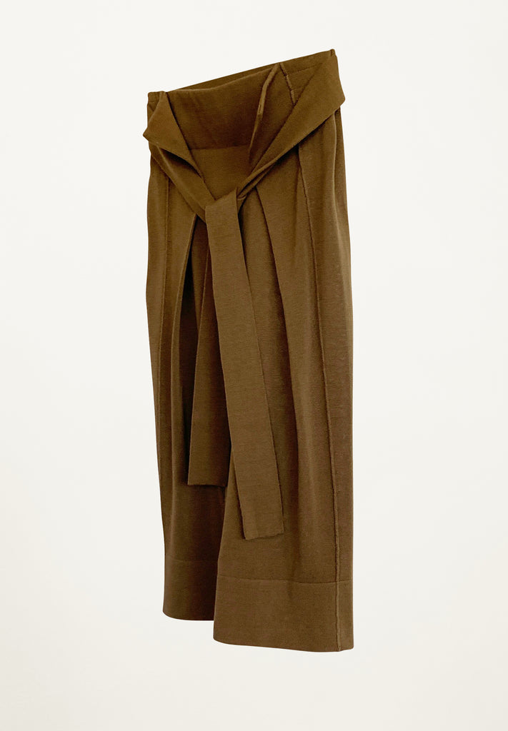 Paige Belted Skirt in Khaki