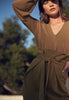 Paige Belted Skirt in Khaki