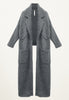 Petra Long Front Cardigan in Dove