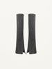 Ribbed Arm Warmers in Charcoal