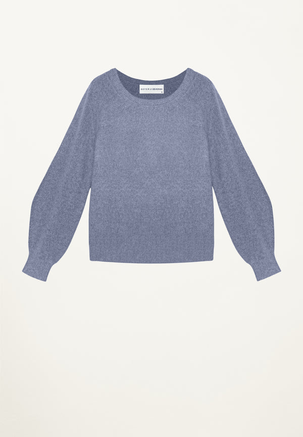 Cashmere Crewneck Sweater in Atlantic