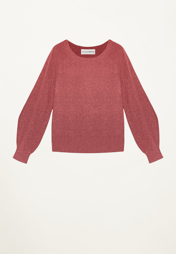 Cashmere Crewneck Sweater in Coral