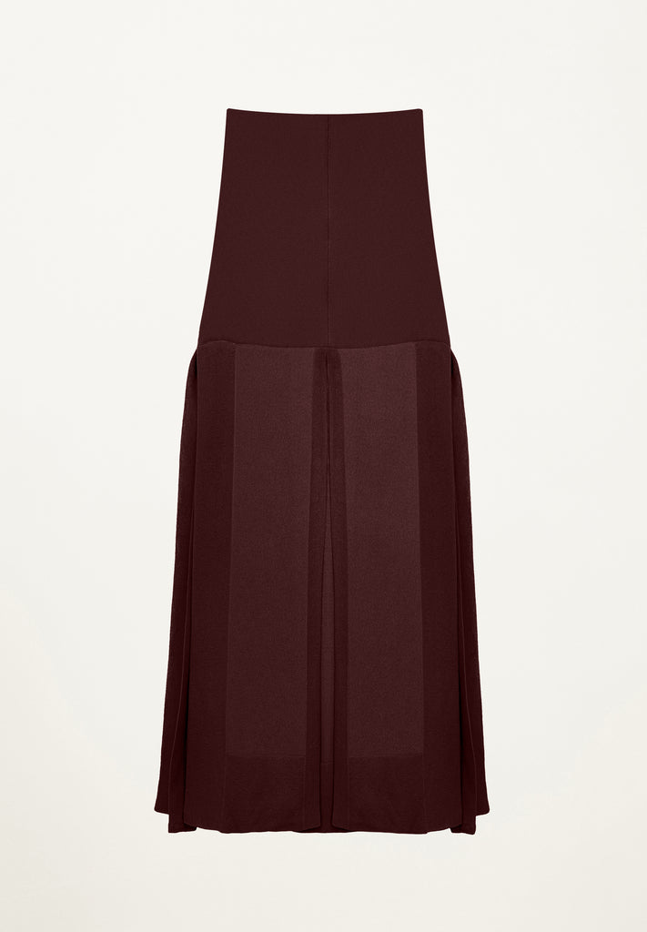 Six Panel Skirt in Plum