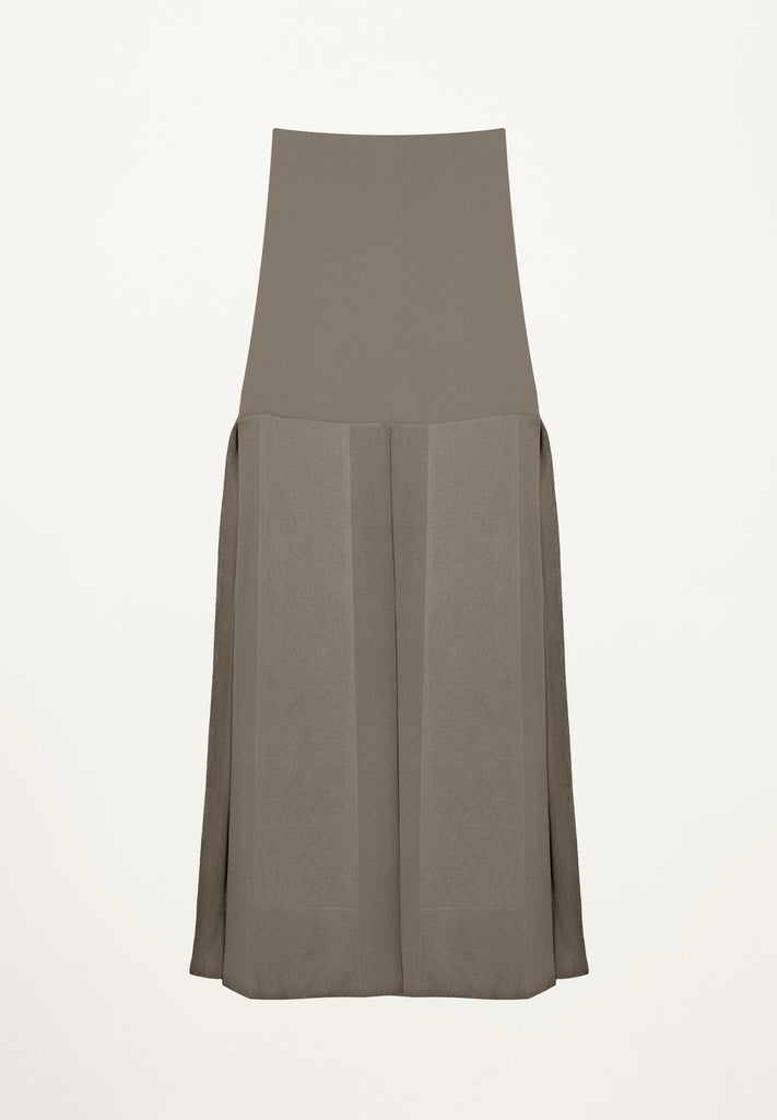 Six Panel Skirt in Taupe