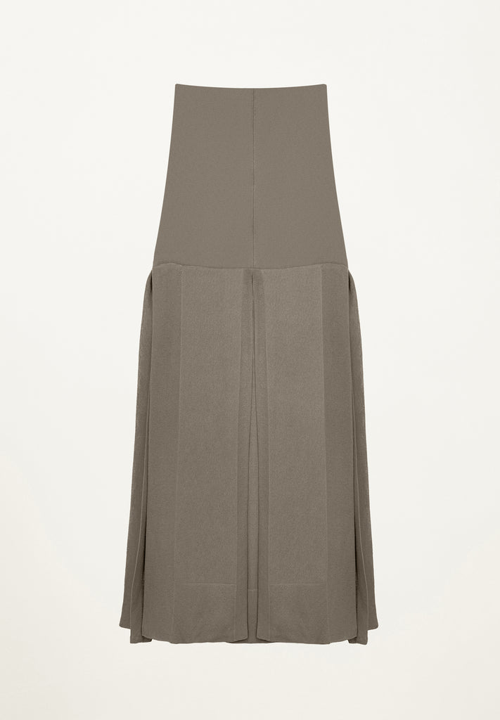 Six Panel Skirt in Taupe