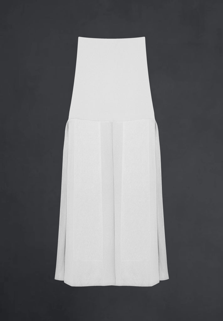 Six Panel Skirt in White