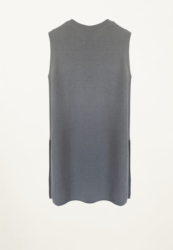 Stella Sleeveless Tunic in Lead