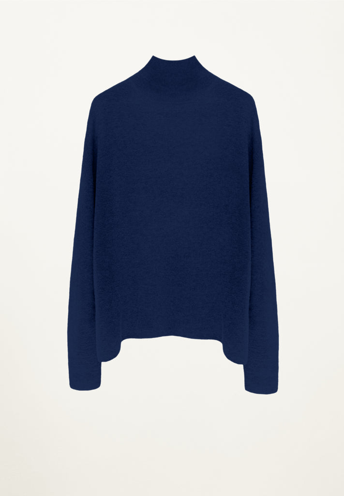 Sydney Knit Blouse in Navy