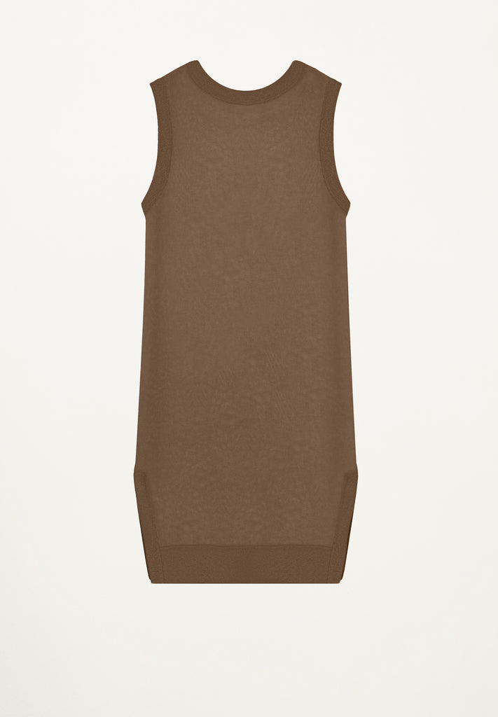 Sleeveless Tunic in Nutmeg