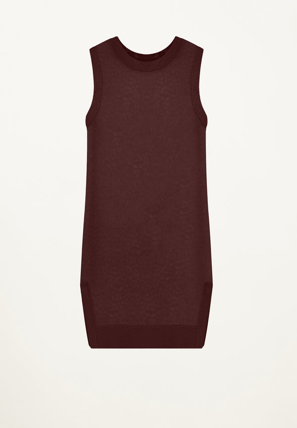 Sleeveless Tunic in Plum