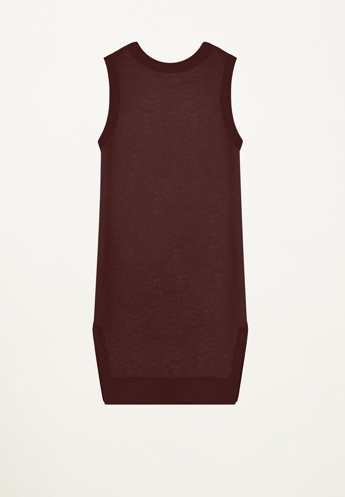 Sleeveless Tunic in Plum