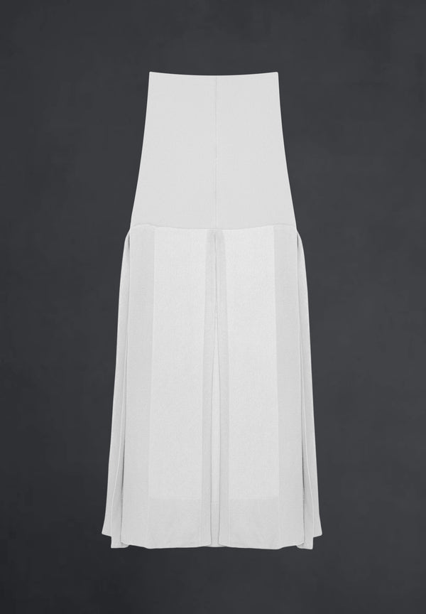 Six Panel Skirt in White
